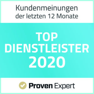 Provenexpert Top Dienstleister 2020 Badge referenzen
