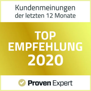 Provenexpert Top Empfehlung 2020 Badge referenzen