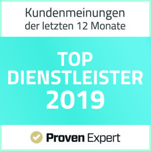 Provenexpert Top Dienstleister 2019 referenzen